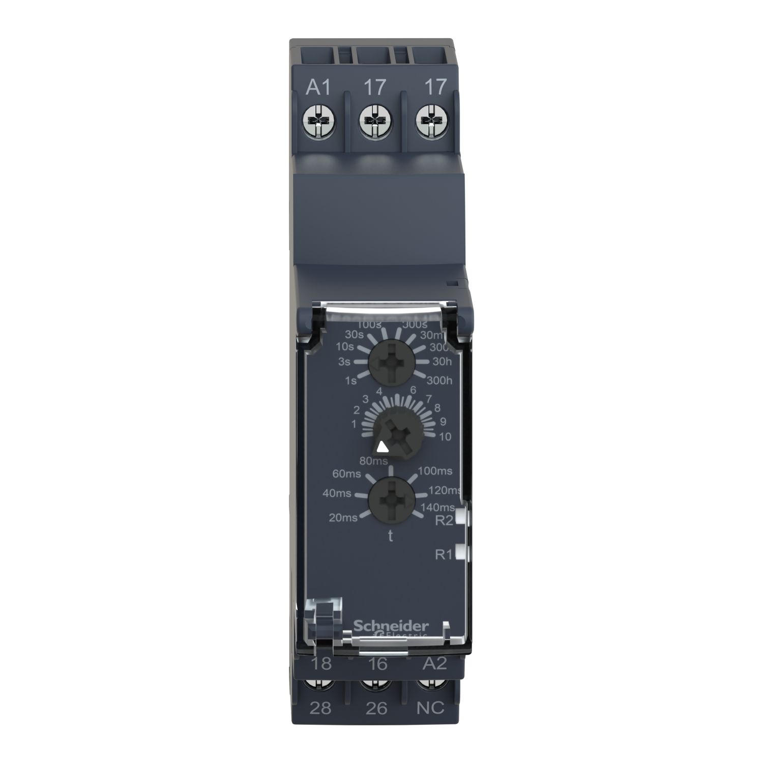Picture of single function relay, Harmony Timer Relays, 8A, 2CO, 0.05sâ€¦300h, star delta, screw connectors, 24...240V AC DC