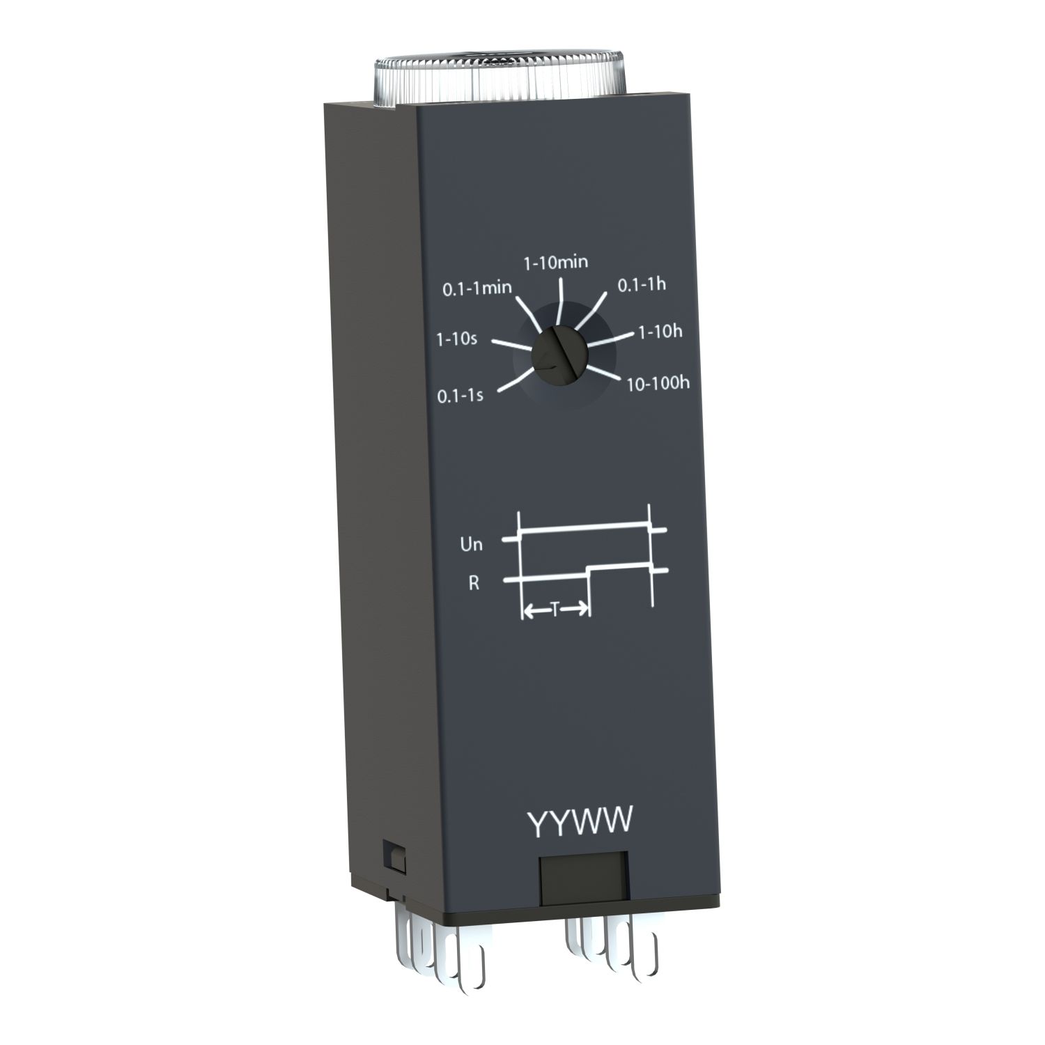 Picture of single function relay, Harmony Timer Relays, 5A, 2CO, 0.1s..100h, on delay, 24V DC