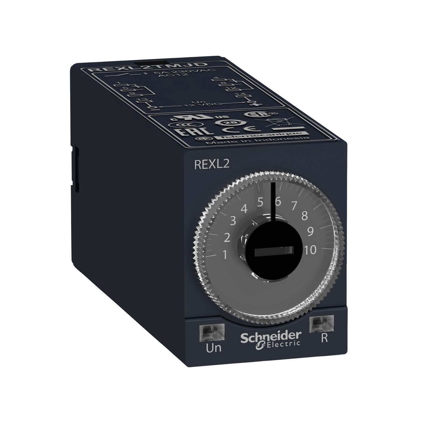 Picture of single function relay, Harmony Timer Relays, 5A, 2CO, 0.1s..100h, on delay, 230V AC