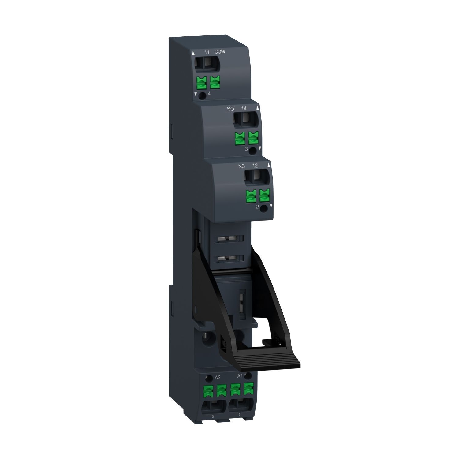 Picture of push in socket with clamp, Harmony Electromechanical Relays, for RXG1 relays, 10A, push in terminals, separate contact