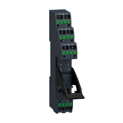 Picture of push in socket with clamp, Harmony Electromechanical Relays, for RXG2 relays, 5A, push-in terminals, separate contact