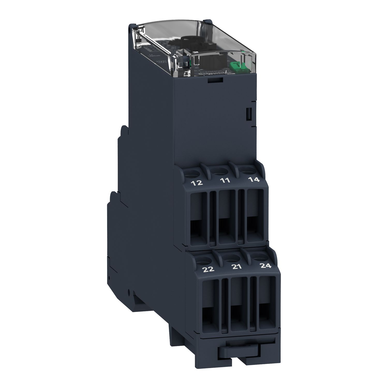 Picture of voltage control relay, Harmony Control Relays, 8A, 2CO, overvoltage or undervoltage detection, 15â€¦500V AC DC, 24â€¦240V AC DC