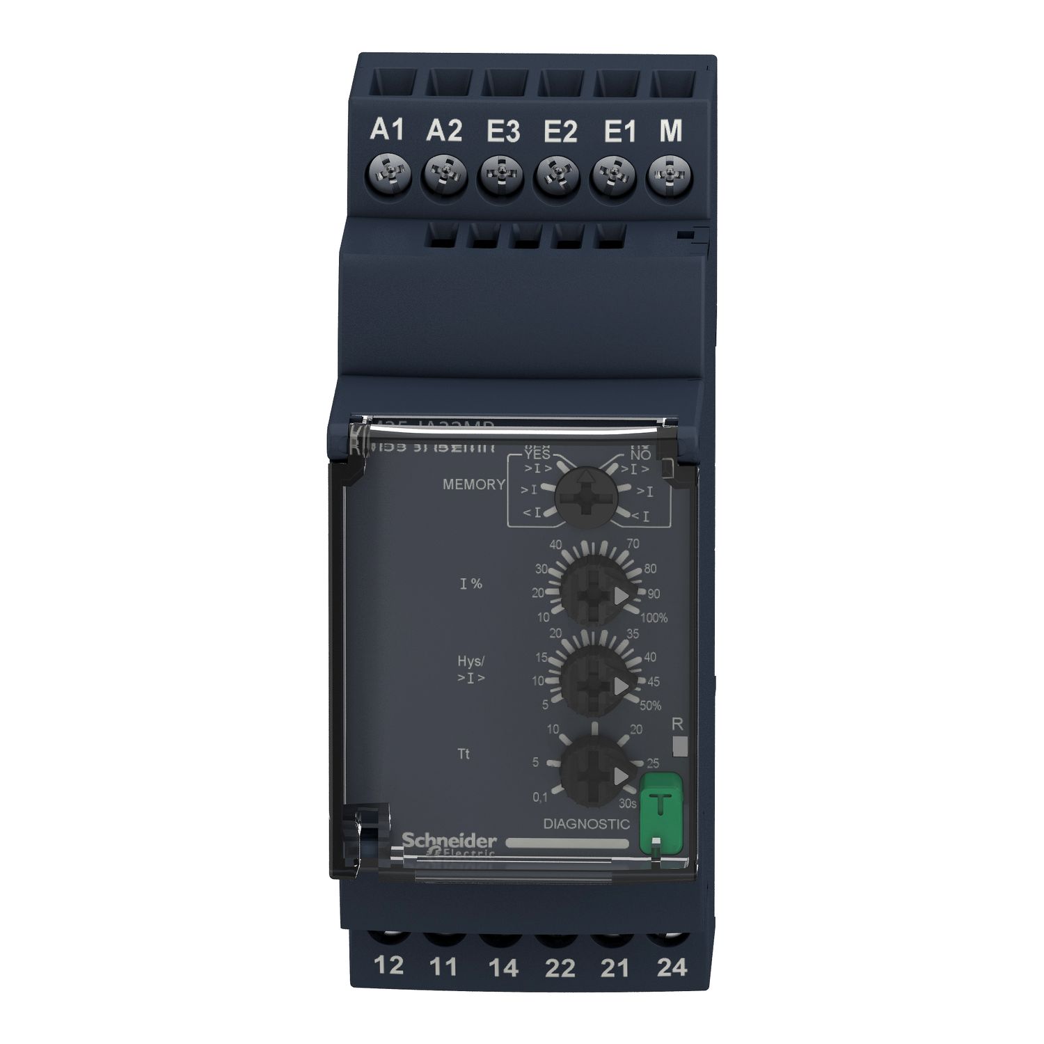 Picture of current control relay, Harmony Control Relays, 5A, 2CO, 0.15â€¦15A, 24â€¦240V AC DC