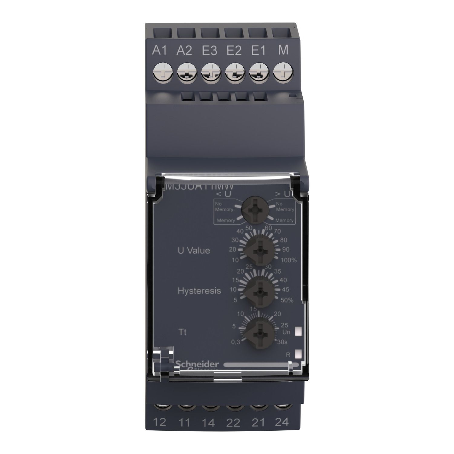 Picture of Modular 1 phase Voltage Control Relay, Harmony Control Relays, 5A, 2CO, range 0.05...5V, 24..240V AC DC