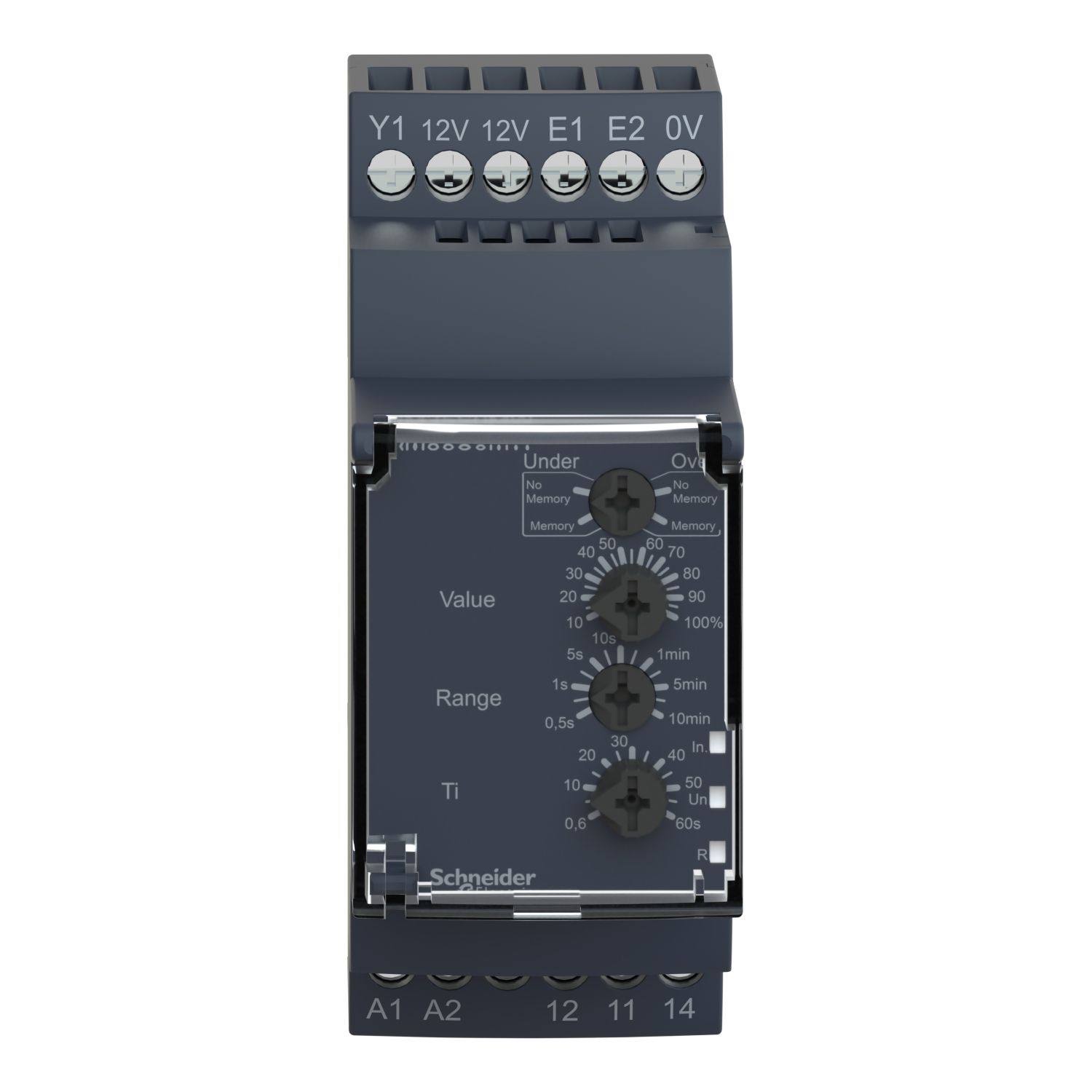 Picture of Modular 1 phase Voltage Control Relay, Harmony Control Relays, 5A, 2CO, range 1..100V, 24..240V AC DC