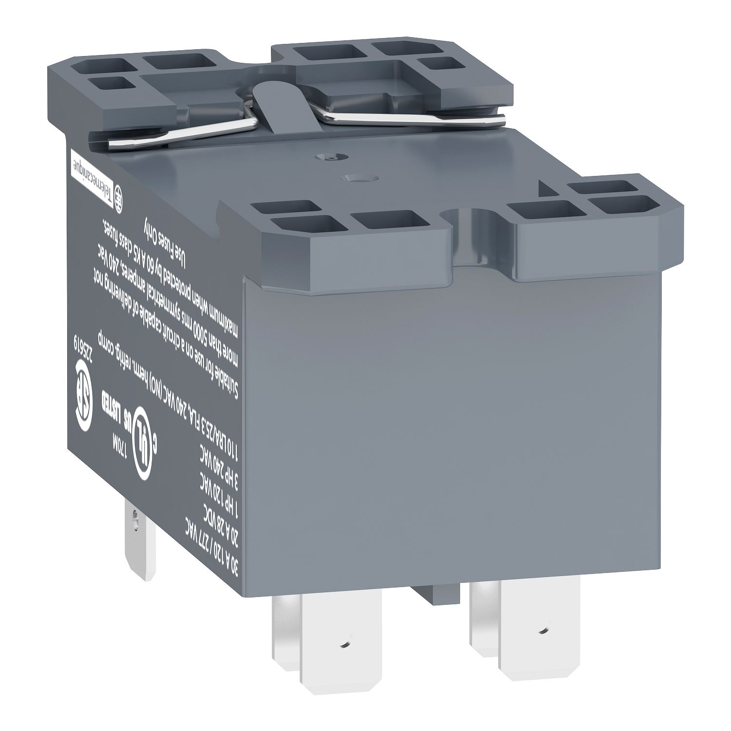 Picture of power relay, Harmony electromechanical relays, DIN rail or panel mount relay, 30A, 2NO, 230V AC