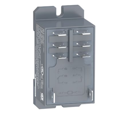 Picture of power relay, Harmony electromechanical relays, DIN rail or panel mount relay, 30A, 2CO, 12V DC