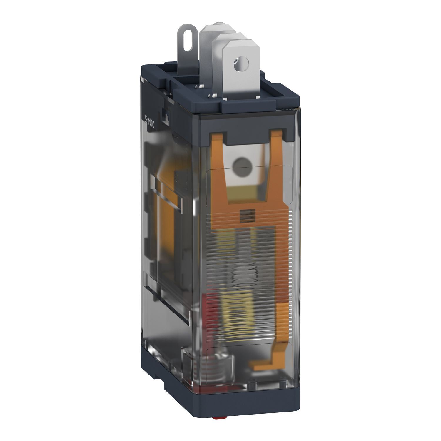 Picture of plug-in relay, Harmony electromechanical relays, 15A, 1CO, with LED, lockable test button, 230V AC