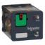 Picture of plug-in relay, Harmony electromechanical relays, 15A, 3CO, with LED, lockable test button, 24V AC