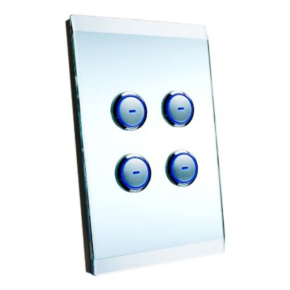 Picture of SpaceLogic Wall Plate, C-Bus, Saturn, A-Series, Key Input unit, 4 keys