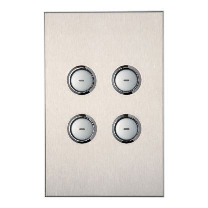 Picture of SpaceLogic Wall Plate, C-Bus, Saturn, A-Series, Key Input unit, 4 keys