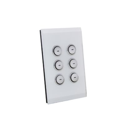 Picture of SpaceLogic Wall Plate, C-Bus, Saturn, A-Series, Key Input unit, 6 keys