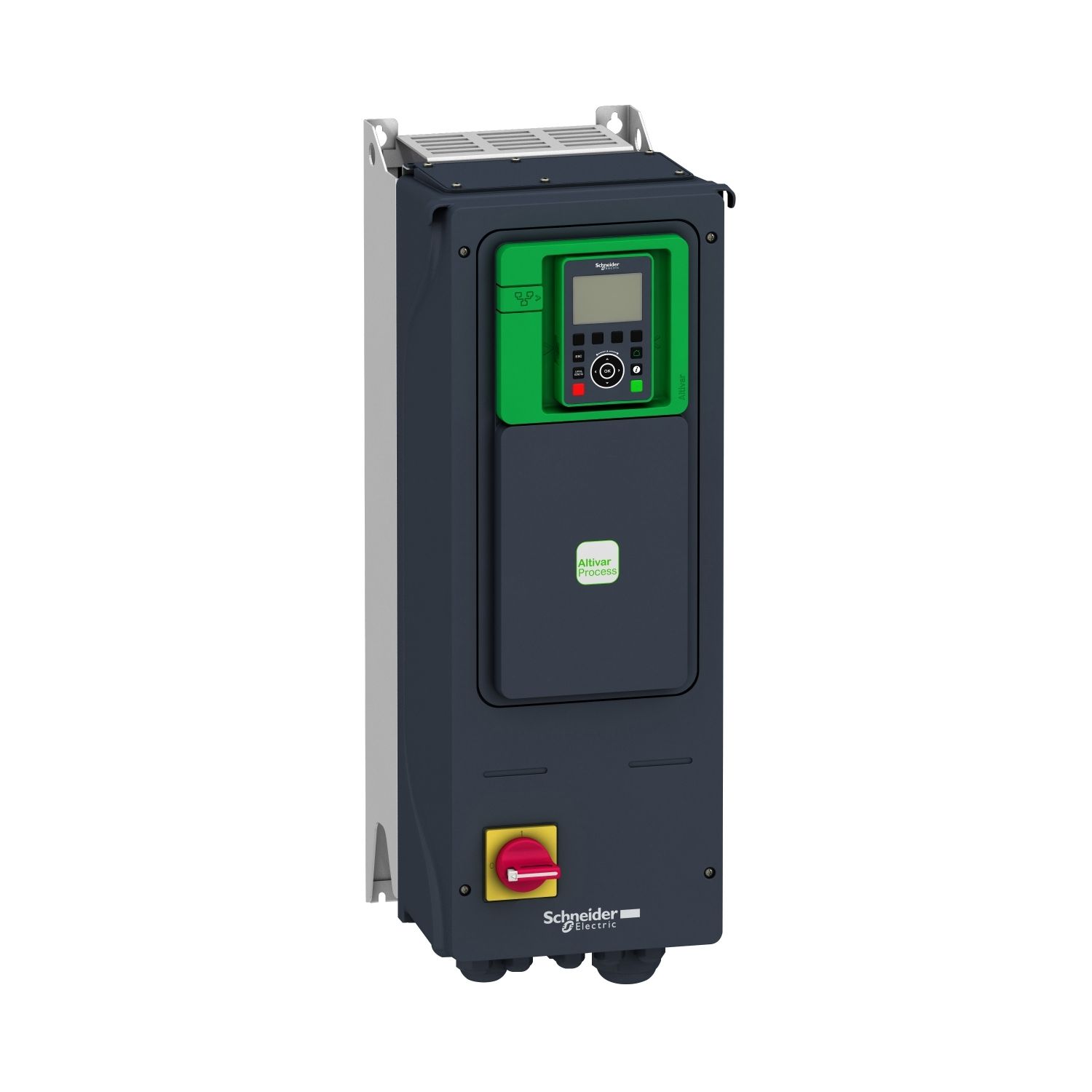 Picture of variable speed drive, Altivar Process ATV900, ATV950, 3kW, 400 to 480V, with braking unit, switch, IP55