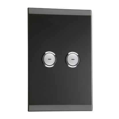 Picture of SpaceLogic Wall Plate, C-Bus, Saturn, E-Series, Key Input unit, 2 keys