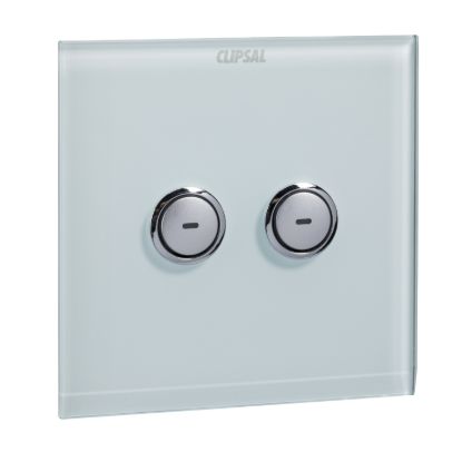 Picture of SpaceLogic Wall Plate, C-Bus, Saturn, E-Series, Key Input unit, 2 keys
