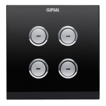 Picture of SpaceLogic Wall Plate, C-Bus, Saturn, E-Series, Key Input unit, 4 keys