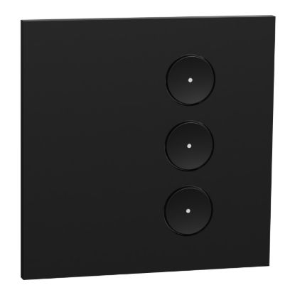 Picture of SpaceLogic Wall Plate, C-Bus, Saturn Zen, E-Series, Key Input unit, 3 keys