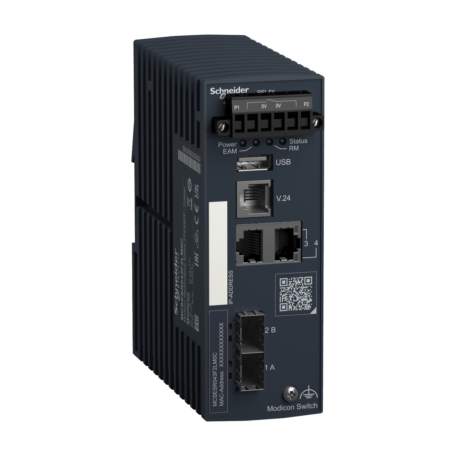 Picture of Redundancy Switch, Modicon Networking, 2 ports for copper, 2 SFP ports, coated