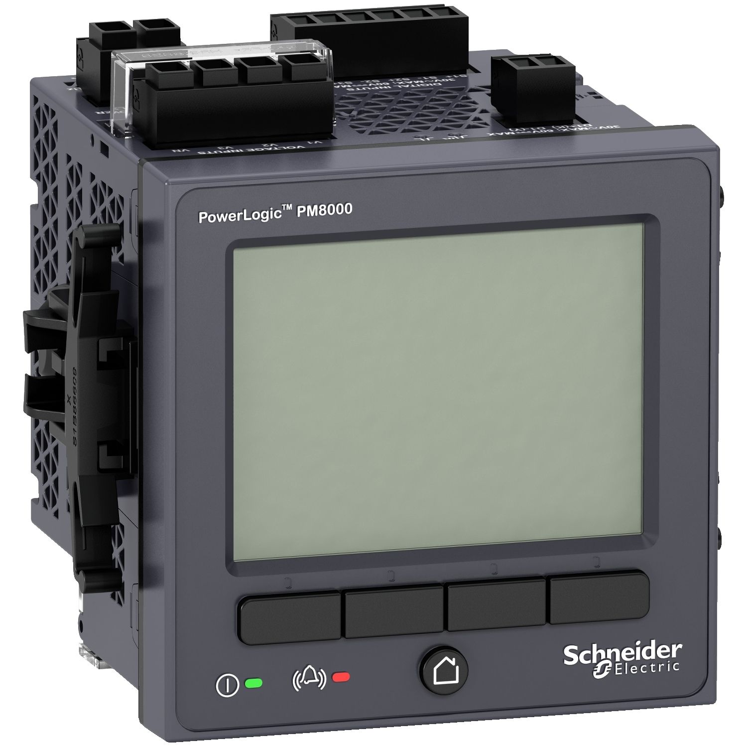 Picture of Power quality meter, PowerLogic PM8000, Essential, integrated display, 64 MB, 128 s/c