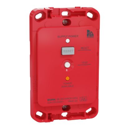 Picture of RCD grid, Medilec, Clipsal, RCD trip 10mA, 20A, vertical, antibacterial, red