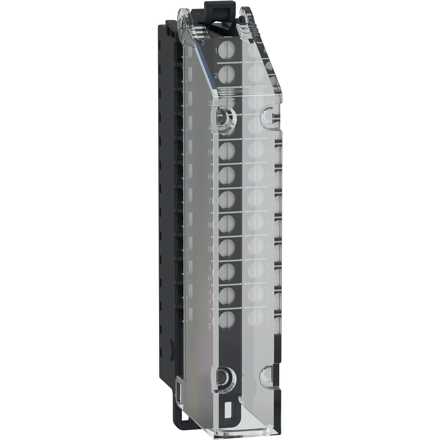 Picture of Screw Terminal Block, 12 Points, 5mm Pitch, With Cover, Use on Low Height Module, Hardened, Modicon Edge I/O NTS