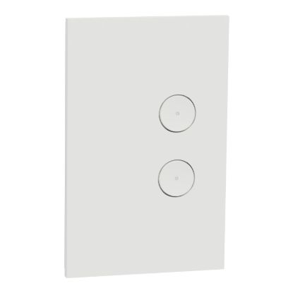 Picture of SpaceLogic Wall Plate, C-Bus, Saturn Zen, A-Series, Key Input unit, 2 keys