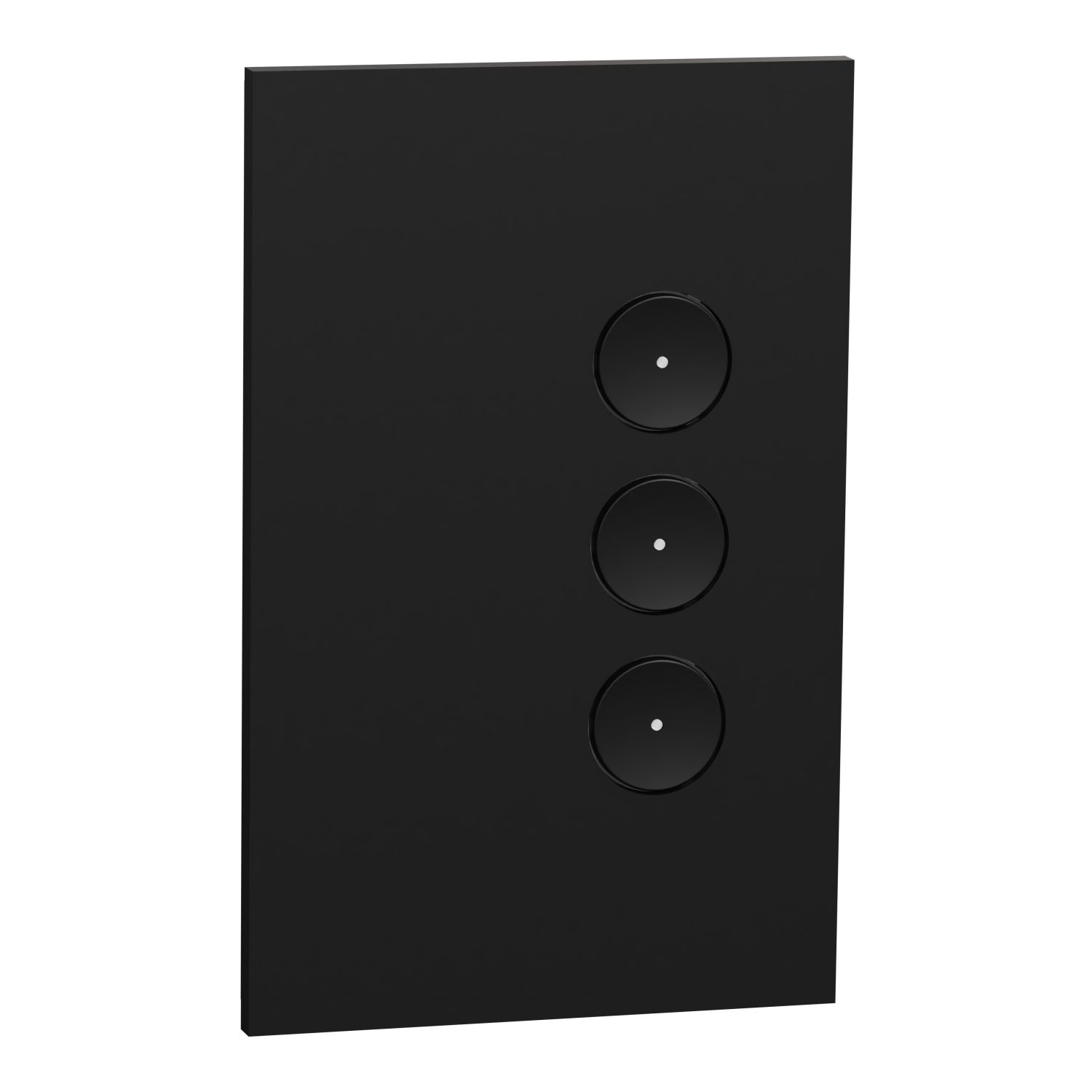 Picture of SpaceLogic Wall Plate, C-Bus, Saturn Zen, A-Series, Key Input unit, 3 keys