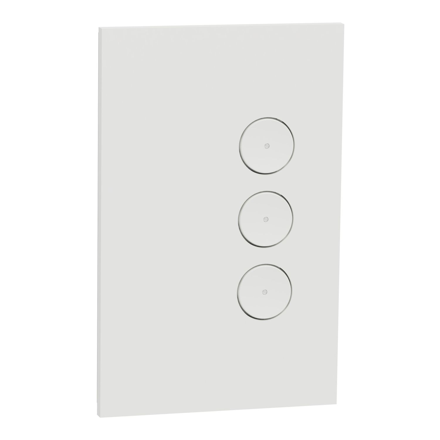 Picture of SpaceLogic Wall Plate, C-Bus, Saturn Zen, A-Series, Key Input unit, 3 keys