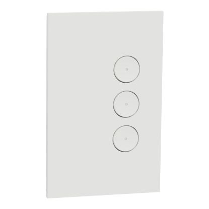 Picture of SpaceLogic Wall Plate, C-Bus, Saturn Zen, A-Series, Key Input unit, 3 keys