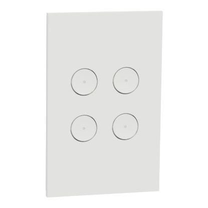 Picture of SpaceLogic Wall Plate, C-Bus, Saturn Zen, A-Series, Key Input unit, 4 keys