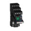 Picture of miniature, Harmony Electromechanical Relays, 6A, 4CO, with LED, with lockable test button, separate terminals socket, 230V AC