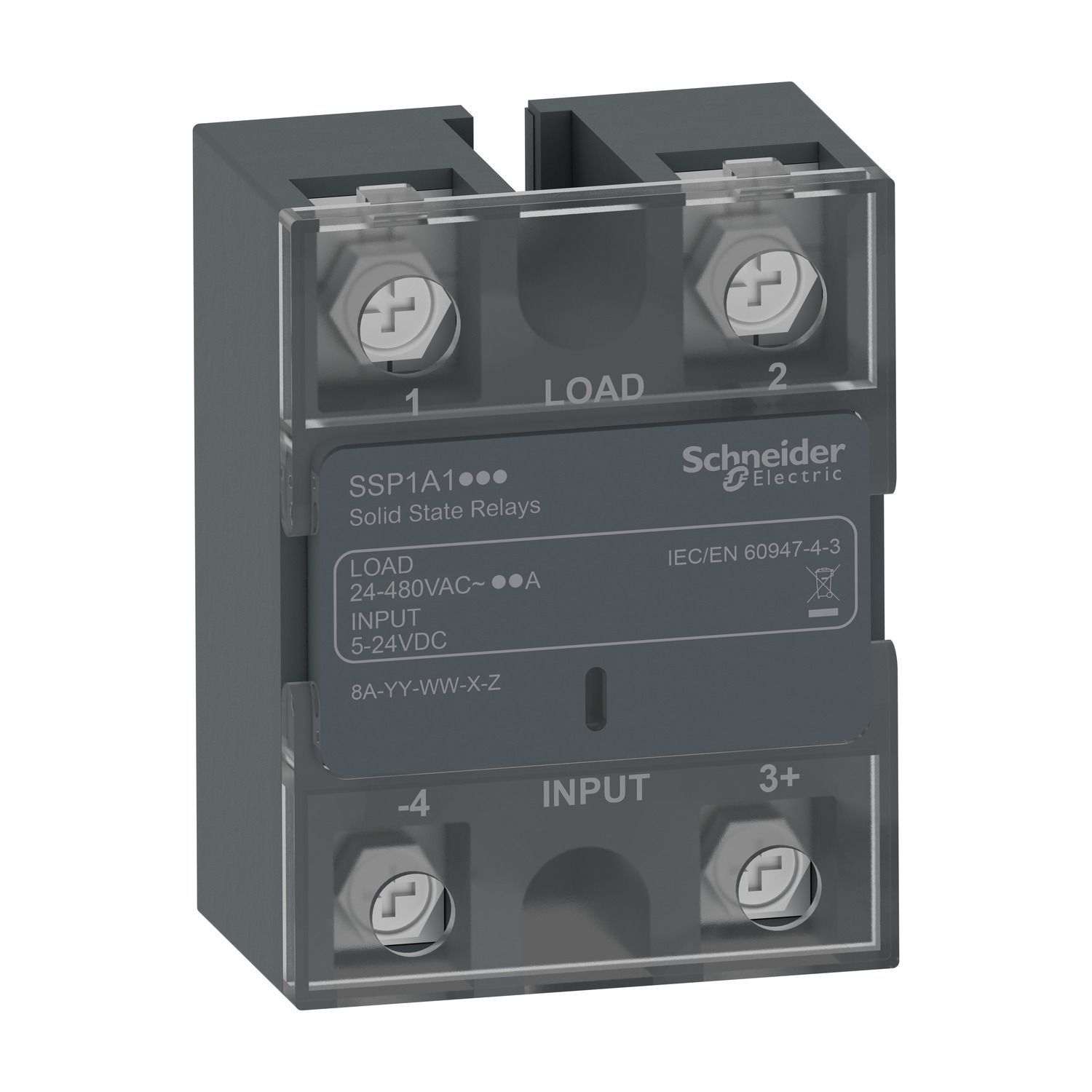 Picture of Solid state relay - panel mounting - input 4-32V DC, output 24-300 V AC, 90A,Zero-cross switching