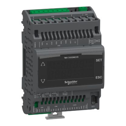 Picture of Controller, Modicon M171/M172/M173, optimized display, 22 IO, 2 RS485, solid state relay