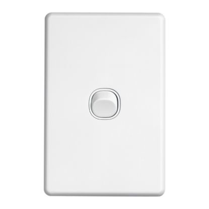 Picture of Switch, C2000, vertical, 1-gang, 10A, 230/240VAC, white electric, 15 pieces