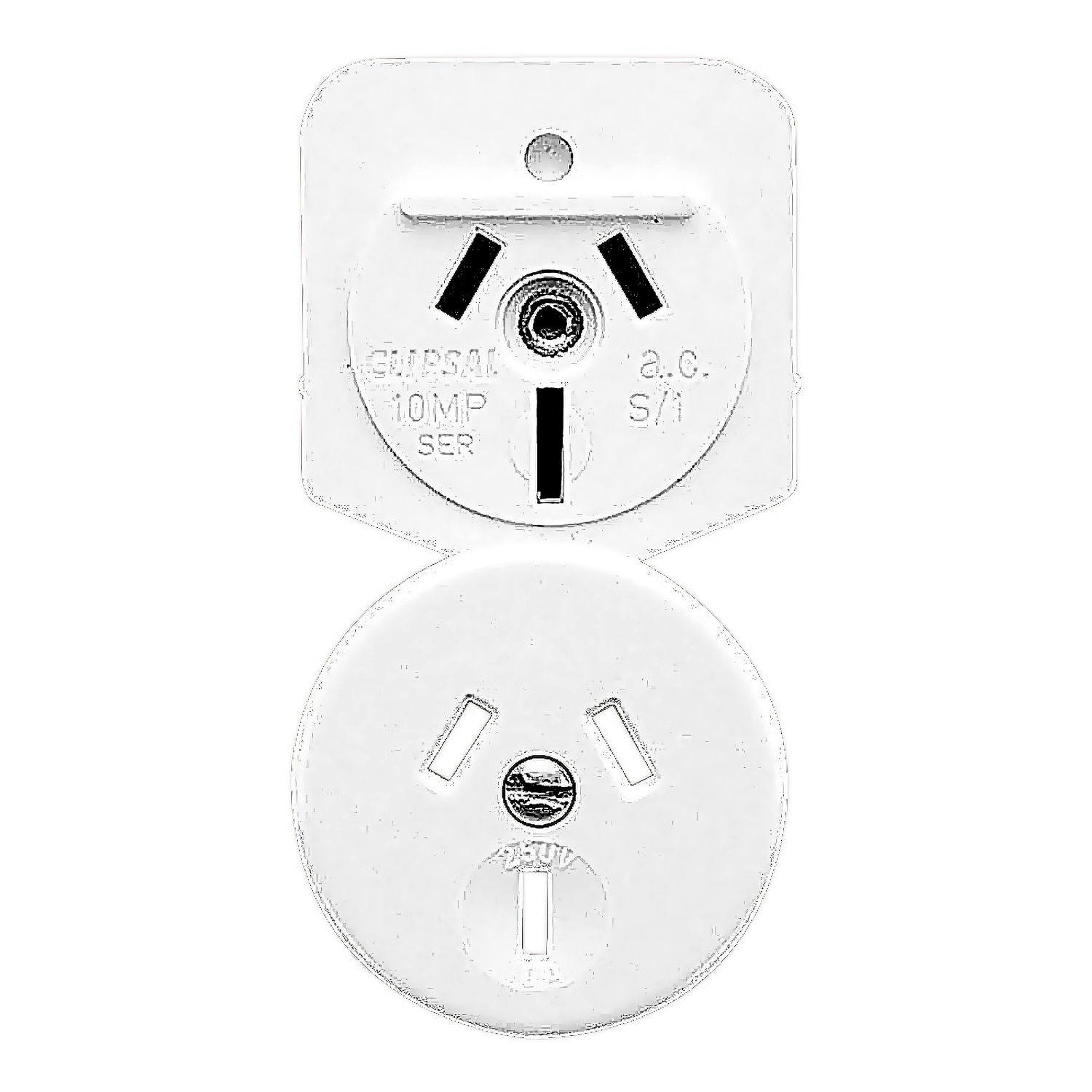 Picture of Automatic Single Socket Outlet Mechanism, Standard Series, 250VAC, 10A, Panel Mount