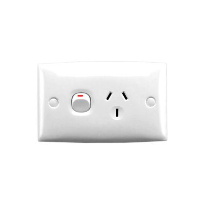 Picture of Single Switch Socket Outlet, Standard Series, 250V, 10A, Standard Size, 2 Pole