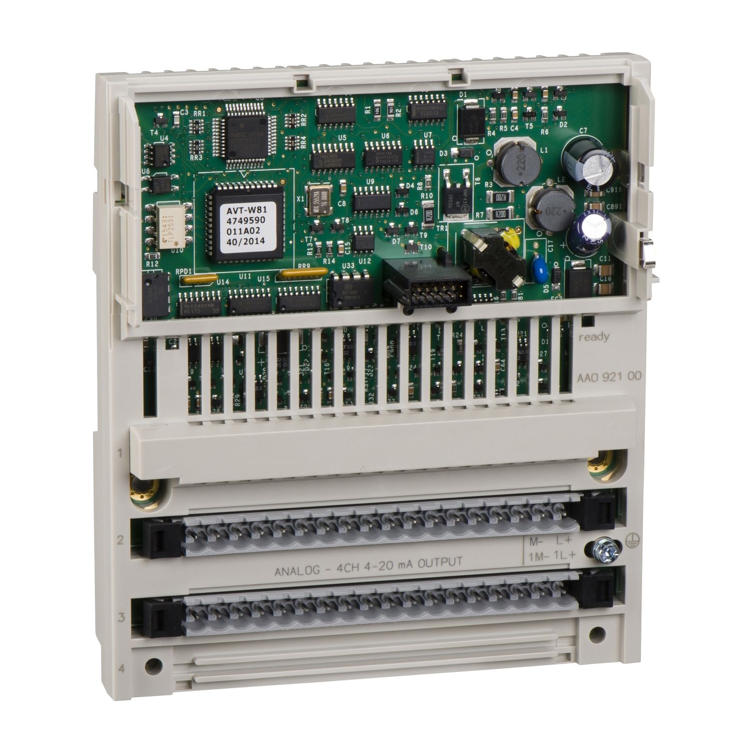 Picture of distributed analog output Modicon Momentum - 4 Output - 4..20 mA