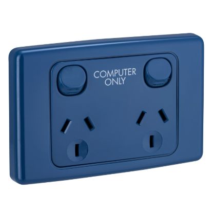 Picture of Switched Socket, 2000 Series, 10A Twin Computer Only