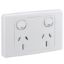 Picture of Twin Switch Socket Outlet, 2000 Series, 250V, 15A