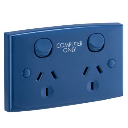 Picture of Switched Socket, Standard Series, Twin P/Prt "Comp Only"