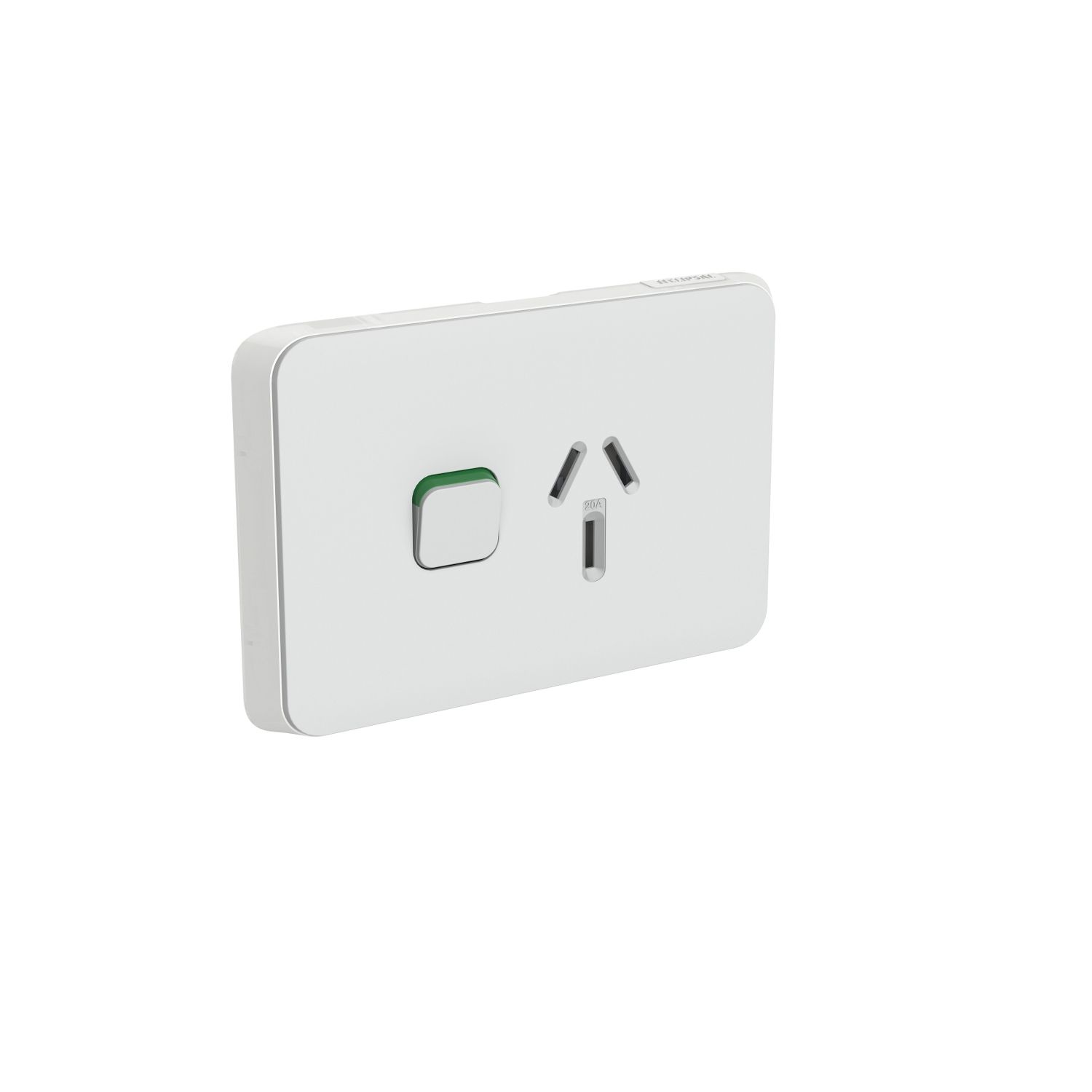 Picture of Single Power Point Skin, Clipsal Iconic, Horizontal Mount, 250V, 20A, Clip-On