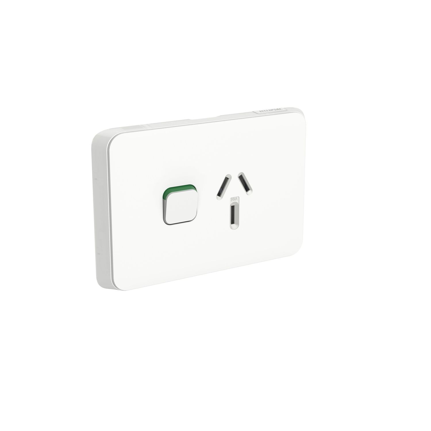 Picture of Single Power Point Skin, Clipsal Iconic, Horizontal Mount, 250V, 20A, Clip-On