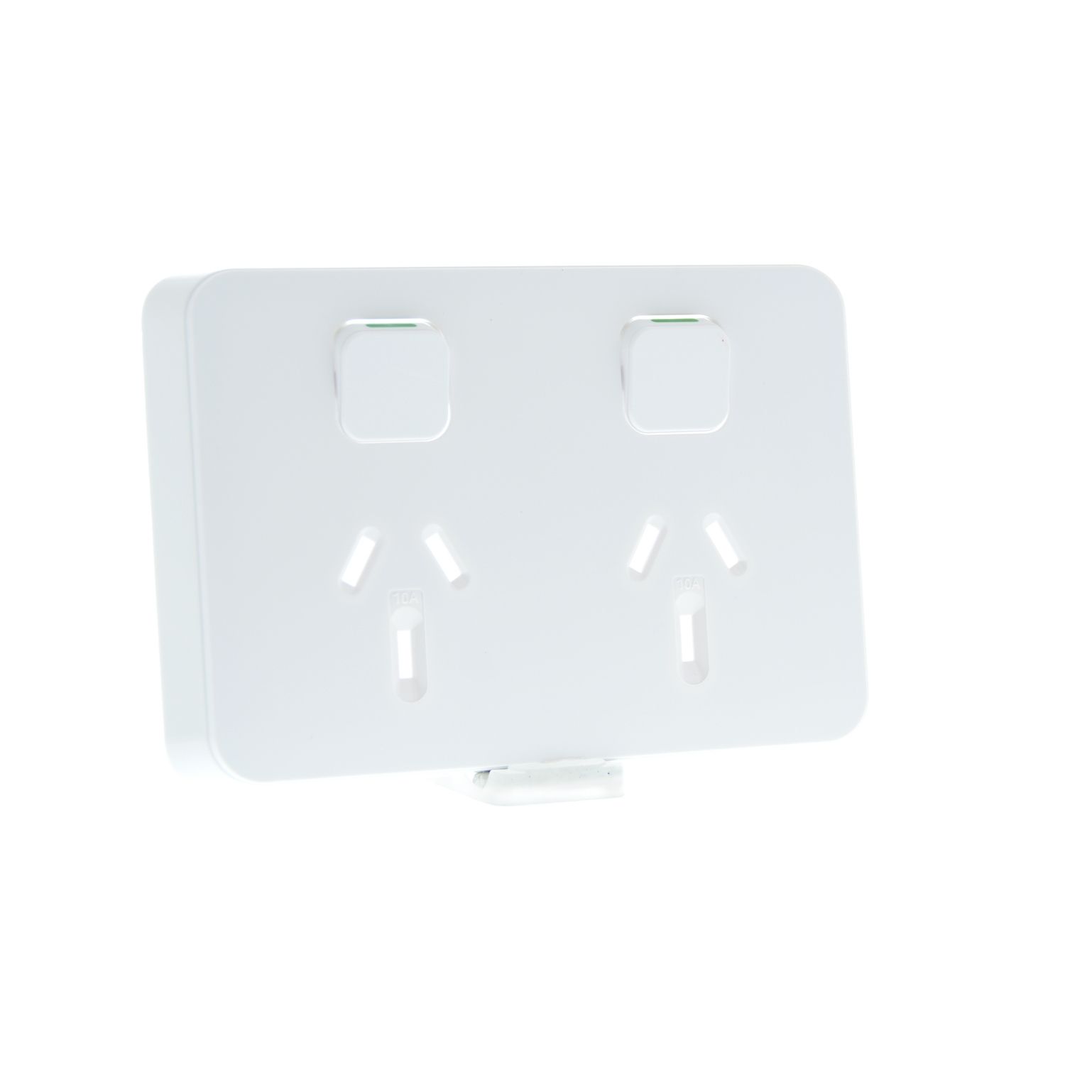Picture of Double Power Point Skin, Clipsal Iconic, Horizontal Mount, 250V, 10A, Clip-On