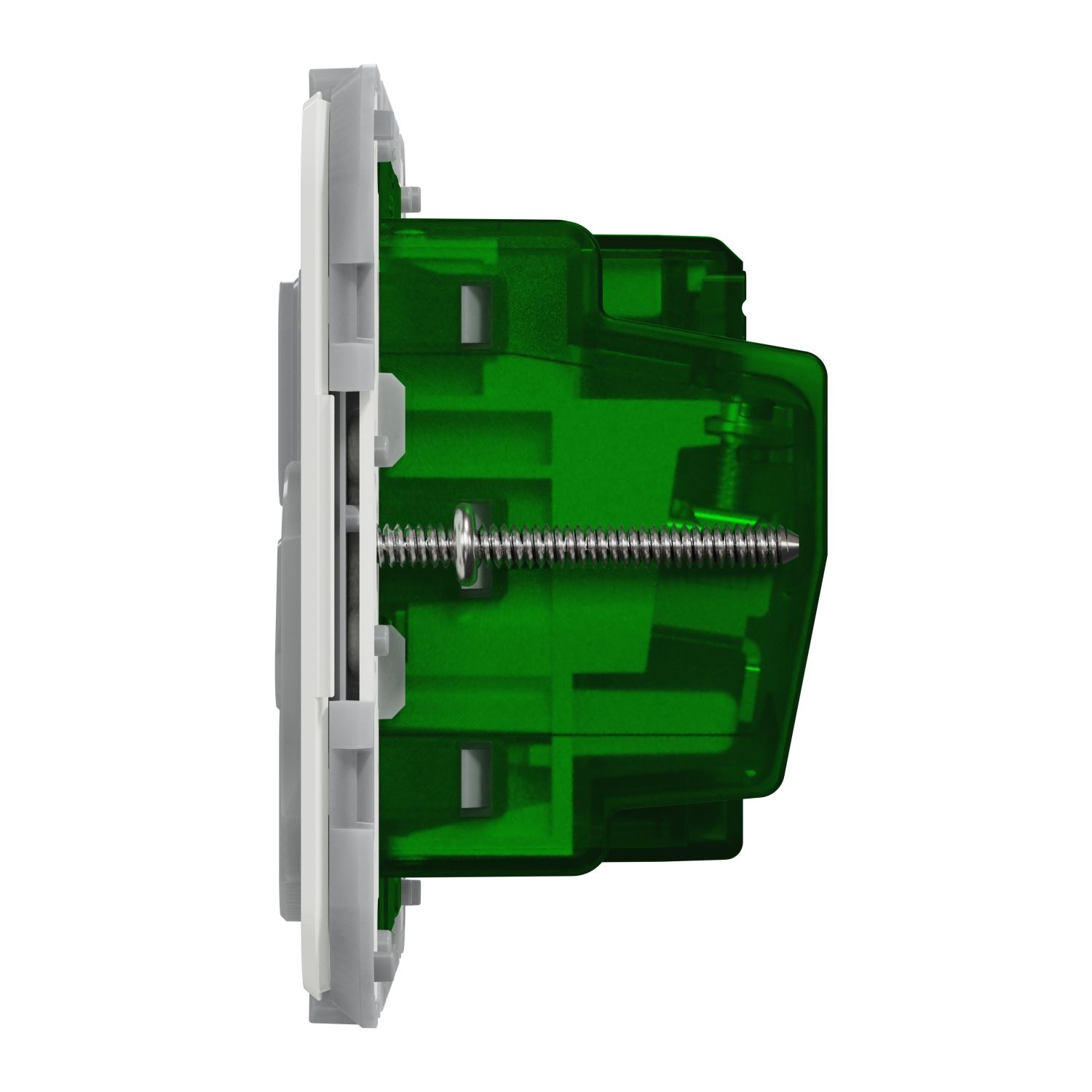 Picture of Connected Smart Socket Wiser, Clipsal Iconic, Grid Horizontal Twin, 10A, 250V