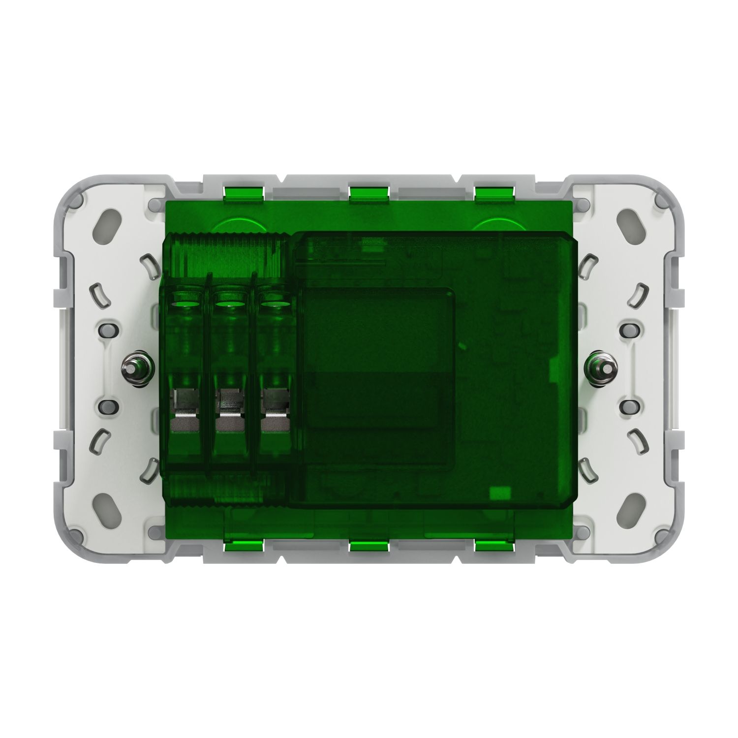 Picture of Connected Smart Socket, Clipsal Iconic, Zigbee Default Mode, Twin Horizontal, 10A, 240V, Grid