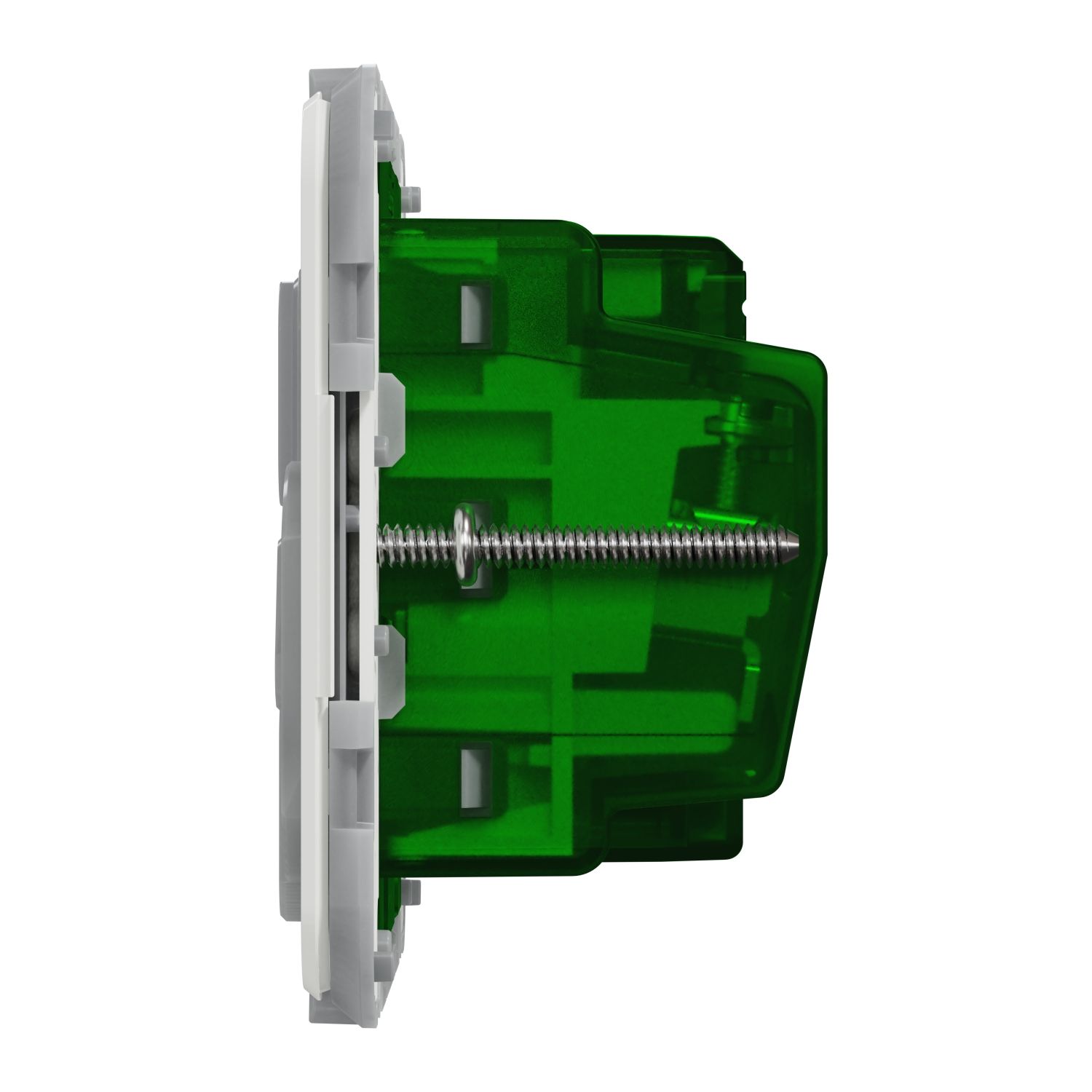Picture of Connected Smart Socket, Clipsal Iconic, Zigbee Default Mode, Twin Horizontal, 10A, 240V, Grid