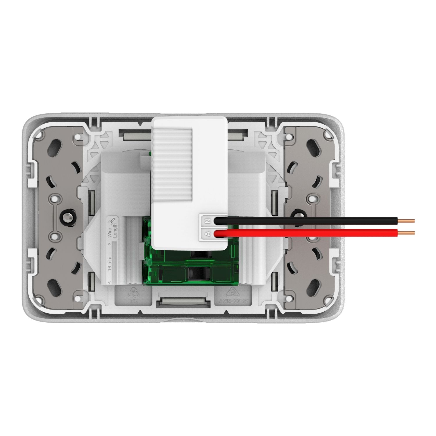 Picture of Twin Socket, Clipsal Iconic, USB Type C, Fast charger