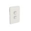 Picture of Flush Switch, Clipsal Iconic, 2 Gang, Vertical Mount, 1-Way/2-Way, 230/240V 10AX