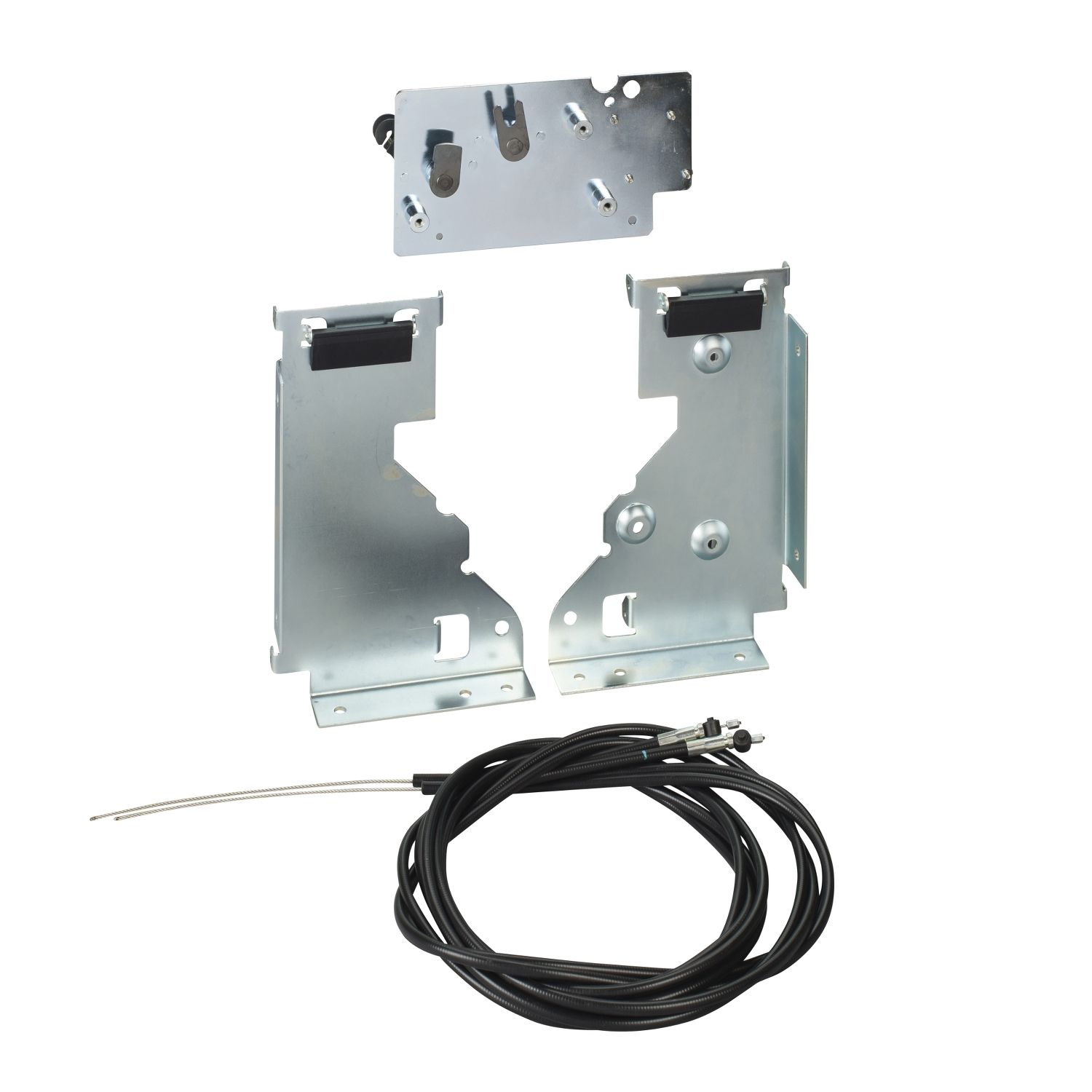 Picture of mechanical interlocking using cables, ComPact N630b to NS1600, source changeover for 2 fixed devices