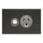Picture of Single Switch Power Point with Round Earth, Saturn Series, 250V, 10A